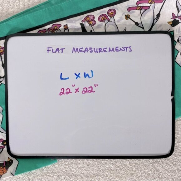 5/$25 Vintage Green White Penguin Print Square Scarf Bandana - Picture 4 of 9